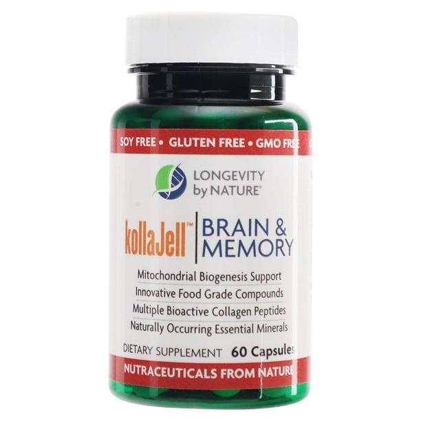 Longevity by Nature KollaJell Brain & Memory Support 60 Capsules