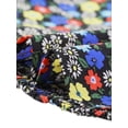 thumbnail image 5 of Top Florales Estilo Campesino Con Mangas Abullonadas Y Cuello En Forma De Corazón De Pradera Para Mujer Negro Rojo XS, 5 of 5
