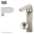 thumbnail image 6 of VIGO Matte Shell Modus Glass Round Vessel Bathroom Sink in Black with Linus Faucet and Pop-Up Drain in Brushed Nickel, 6 of 10