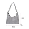 thumbnail image 2 of Elegant Handbag Evening Bag Rhinestones Purse Silver Underarm Bag Shoulder Bag for Outdoor Wedding, 2 of 9