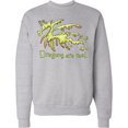 thumbnail image 2 of Inktastic Dragons Are Real Cute Leafy Sea Dragon Adult Sweatshirt, 2 of 4