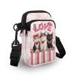thumbnail image 3 of HELLHERO Loving Cat Shoulder Purse for Adult Double-layer Travel Crossbody Purse Polyester 2 Zippers, 3 of 7