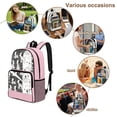 thumbnail image 5 of SEANATIVE Transparent Backpack for Boys Girls Kids Clear Bag School Bookbag PVC See Through Daypack School Accessories with Adjustable Shoulder Straps, Cute Dalmatian Dog Pattern Pink, 5 of 7