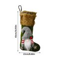 thumbnail image 3 of Fiudx Calcetín Navideño de Muñeco Sin Rostro de Rodolfo, Adorno Navideño con Papá Noel y Muñeco de Nieve, Diseño de Bolsa de Dulces Roja y Blanca, Decoración para Árbol de Navidad, para Colgar En La, 3 of 3