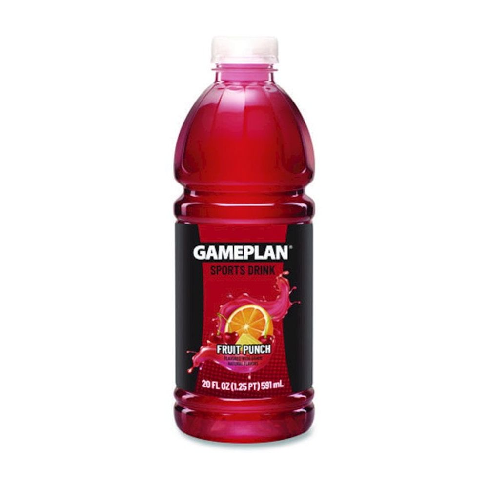 Niagara Gameplan Sports Drink, Fruit Punch, 20 oz Bottle, 24/Carton