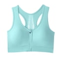 thumbnail image 2 of Naittoop Front Zipper Sports Bras for Women Wirefree Post Surgery Bra Front Closure Racerback Compression Mastectomy Bras, 2 of 5