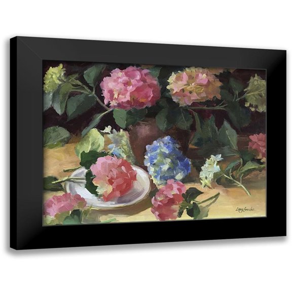 Strube, Ling 14x12 Black Modern Framed Museum Art Print Titled - The Hydrangeas