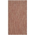 thumbnail image 2 of SAFAVIEH Courtyard Morven Chevron Stripes Indoor/Outdoor Area Rug, 6'7" x 6'7" Round, Red/Beige, 2 of 10