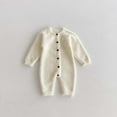 thumbnail image 4 of Coerni New born Baby Long Sleeved Plush Knitted Sweater Crawling Suit Baby Boys Girls Cute Warm Knitwear Fall Winter Clothes, 4 of 5