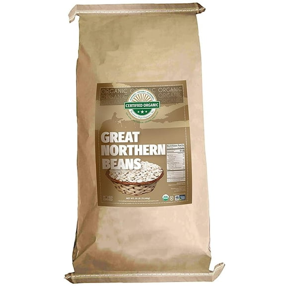 Mountain High Organics - 25 lbs, Certified Organic Great Northern Beans
