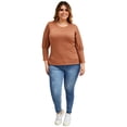 thumbnail image 4 of Blusa acanalada talla extra, modelo 11816 (café) cafe 36, 4 of 5