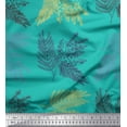 thumbnail image 1 of Soimoi Blue Heavy Canvas Fabric Berries Leaves Fabric Prints By Yard 58 Inch Wide, 1 of 3