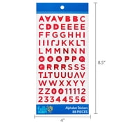 Hello Hobby Red Prism Foil Alphabet Stickers, 88 Count