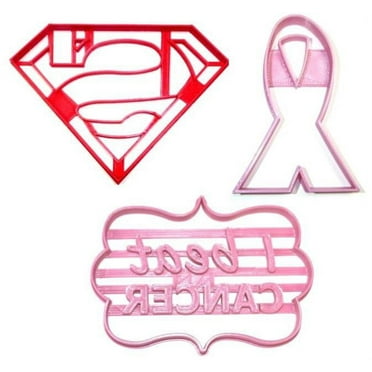 Cancer Survivors Are Superheroes Superman Set of 3 Cookie Cutters USA PR1020