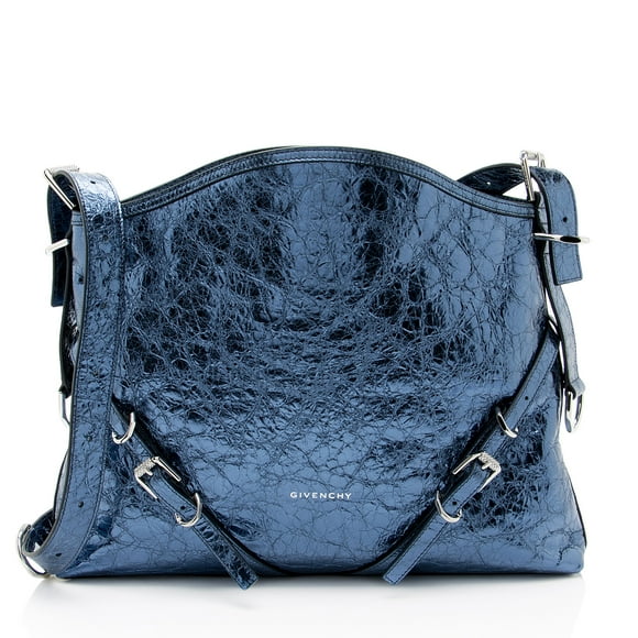 Pre-Owned Givenchy Metallic Leather Voyou Medium Hobo