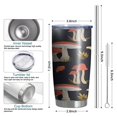 thumbnail image 6 of Travel Coffee Mug with Lid and Straw Botanical Mushroom Boho Mushroom Vacuum Insulated Cup Spill-Proof Stainless Steel Tumbler for Travel Commuting Gaming Sessions Birthday Christmas Gifts, 6 of 7