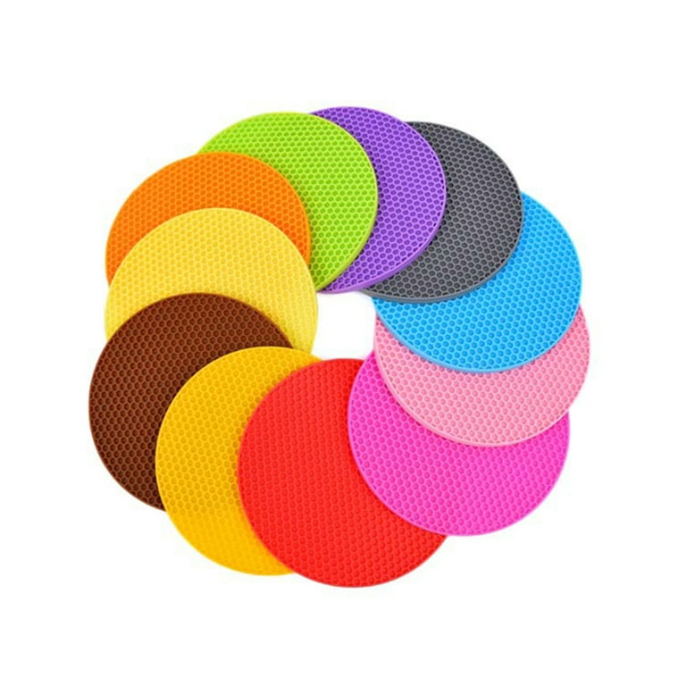 Multicolor Round Silicone Hot Mat