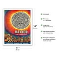 thumbnail image 2 of Mexico - Pride of Indian Culture - Aztec Tablet and Warriors - Vintage Travel Poster c.1950s - Fine Art Matte Paper Print (Unframed) 11x14in, 2 of 4