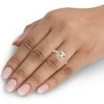 thumbnail image 4 of Pompeii 1 1/2 CT Oval Morganite & Diamond Halo Ring 14K Rose Gold (H/I,SI1-SI2), 4 of 4