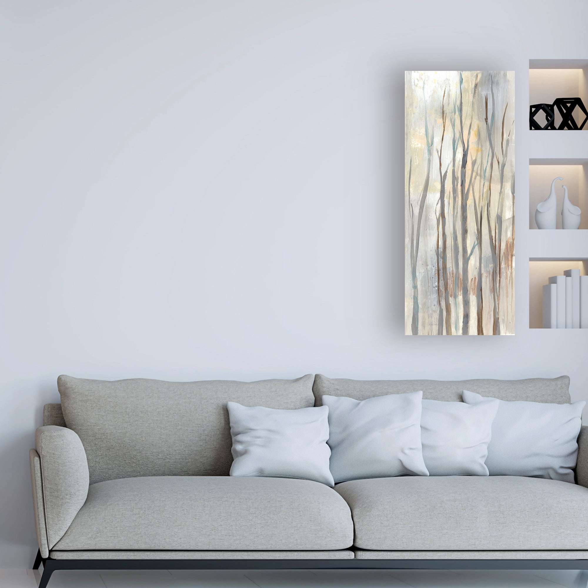 Trademark Fine Art 'Wispy Birches II' Canvas Art by Jennifer Goldberger