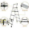 thumbnail image 3 of Lineslife 4+5 Telescoping Ladder 4.5 FT, Folding Aluminum Telescopic Extension Ladder for RV Home Outdoor, 330 LBS Capacity, 3 of 7