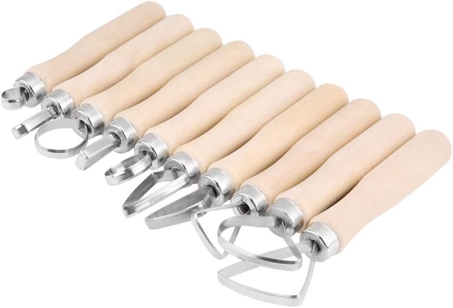 RVKXHD Pottery Tools Clay Sculpture Tool Set JR2-10/ 10Pcs DIY Wax Carving Pottery Shapers Tools Clay Sculpting Tools Set Accessories