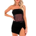 thumbnail image 1 of Mialoley Women Tube Top, Strapless Backless Tulle Patchwork Summer Ladies Vest for Club Party, 1 of 9