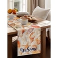 thumbnail image 3 of Welcome Summer Beach Shell Table Runner 13x48in Non-Slip Cotton Linen Table Runners, Conch Coastal Nautical Seaside Dresser Scarves TableRunner for Dinner Kitchen Dining Wedding Party, 3 of 9