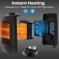 thumbnail image 3 of Cadrim Portable Electric Heater, PTC Fast Heating for Office,Bedroom,Room and Indoor Use(1200W), 3 of 5