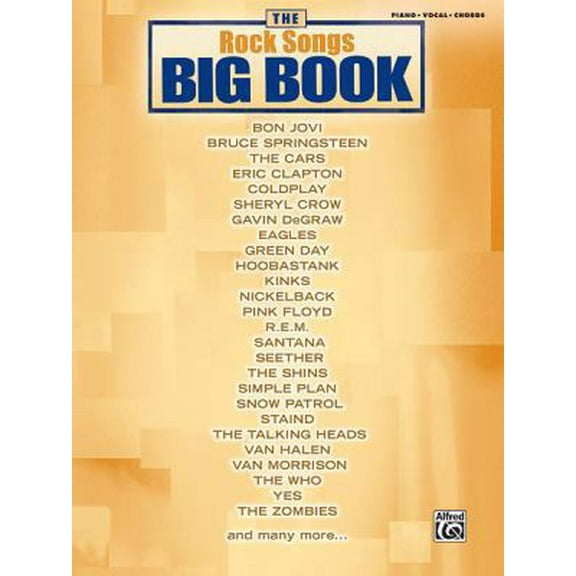 Pre-Owned The Rock Songs Big Book: Piano/Vocal/Chords (The Big Book Series) (Paperback) 0739045776 9780739045770