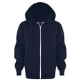 thumbnail image 2 of Kogui Kids Zipper Hoodies for Boys Boys' Favorites Full Zip Hoodie Hooded Sweatshirt Size 5T 6T (Navy,5-6 Years), 2 of 4