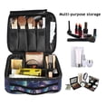 thumbnail image 2 of FORMRS Travel Makeup Bag Large Capacity Train Case Cosmetic Organizer with Adjustable Dividers, Astronaut Pattern, 2 of 8