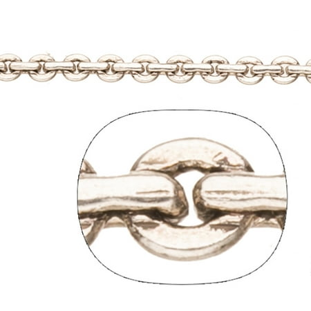 Antique Silver Flat Link Chain, Antique-Silver Plated Brass 2x4mm Sold per pkg of 5 Ft