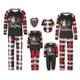 thumbnail image 3 of EWODOS Family Christmas Pjs Matching Set Holiday Sleepwear Long Sleeve Reindeer Plaid Loungewear, 3 of 7