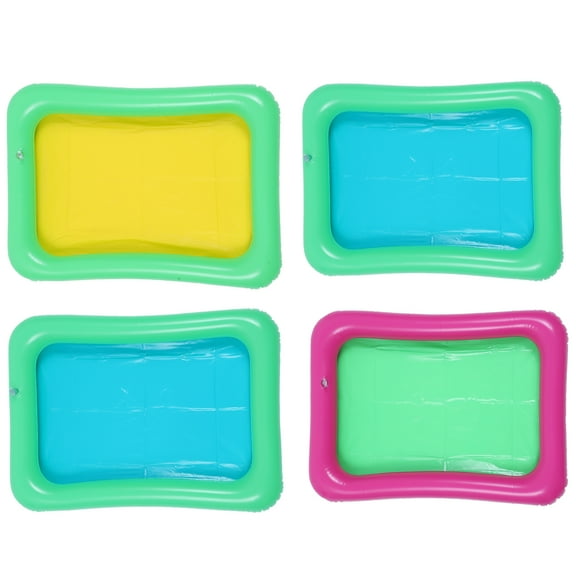 4Pcs Beach Sand Toys Sand Molds and Tools Sand Tray Mats (Random Color)