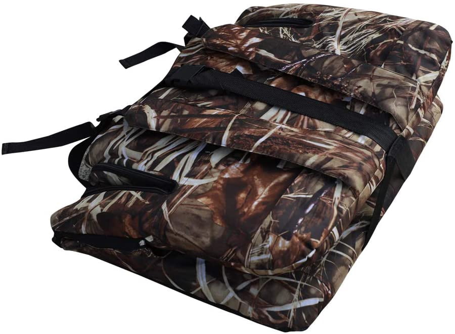 Seamander Large Size Foldable Stadium Seat Chair for Bleacher Padded Back Support with 6 Reclining Positions, Camo