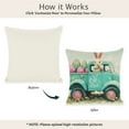 thumbnail image 5 of RKSupls Easter Bunny Truck Hello Peeps Hip Hop Throw Pillow Covers, Decorative Spring Easter Farmhouse Linen Cushion Covers for Couch Bed Car, Bedroom Living Room Home Decor, 5 of 6