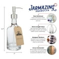 thumbnail image 2 of Heavyweight 12 Ounce Glass Soap and Lotion Dispenser - Stainless Steel, 2 of 3