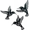 thumbnail image 4 of Acrylic Hummingbird Wall Art Decor, Set of 3 Black Concise Decoration Hanging, 4 of 8