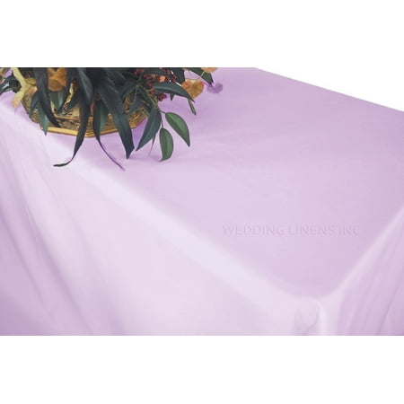 

Wedding Linens Inc. 72 x 120 Heavy Duty(200 GSM) Rectangular Polyester Linen Tablecloth - Lavender