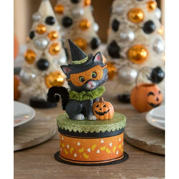 Bethany Lowe Halloween Kitty Binks on Box