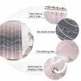 thumbnail image 3 of Pink Black Ombre Bathroom Shower Curtains with 12 Hooks Polyester Waterproof Shower Curtain for Stalls and Bathtubs Modern Abstract Striped Polka Dots Decorative Bathroom Privacy Curtain 72x84 Inches, 3 of 9