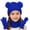 Blue, variant on Girls Hats, Scarves & Gloves Sets, Winter Windproof Snow Knitted Beanies, Neck Gaiters & Gloves Red Size 2-12 T