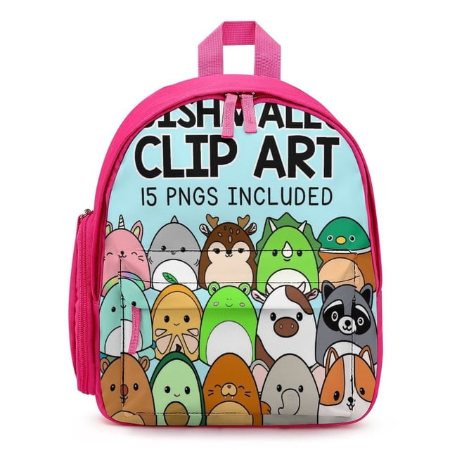 Squishmallow Mochila Escolar para Niños y Niñas, Mochila Infantil Ligera de Alta Calidad, Grande y Duradera ROSA