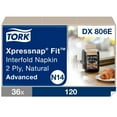 thumbnail image 2 of Tork Xpressnap Fit Interfold Dispenser Napkins, 2-Ply, 6.5 x 8.39, Natural, 120/Pack, 36 Packs/Carton -TRKDX806E, 2 of 11