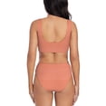 thumbnail image 3 of Wukai Orange Gingham Women's Bikini Set Two Piece,wimsuit High Waisted V Neck Twist Front Adjustable Spaghetti Straps Bathing Suit-Small, 3 of 7