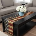 thumbnail image 4 of Vintage American Flag Table Runner 90 Inches Long, Farmhouse Shabby Patriot Kitchen Coffee Dining Table Decoration for Home Party Birthday Wedding Home Decor 13x90 Inches, 4 of 8