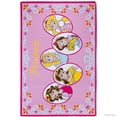 thumbnail image 2 of AllStar Pink Rug Kids / Baby Room Area Rug. Princess Bright Colorful Vibrant Pink Colors (4' 11" x 6' 11"), 2 of 6