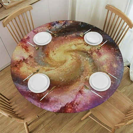 

Patifu Galaxy Star Space Art Round Tablecloth Stain-Resistant & Washable Ideal for Indoor and Outdoor Use Wedding Parties Multiple Sizes Available 46 -50