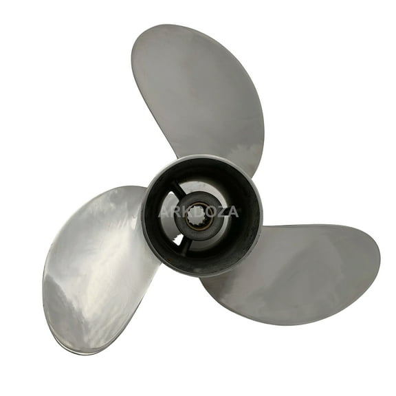 Boat Propeller 8.5x9 for Tohatsu Outboard 5-6HP Stainless Steel 12 Tooth OEM NO:3B2B64517-0 8 1/2x9